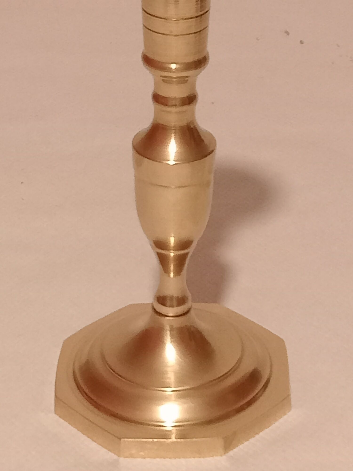 Pair of brass candle holders from the 50s