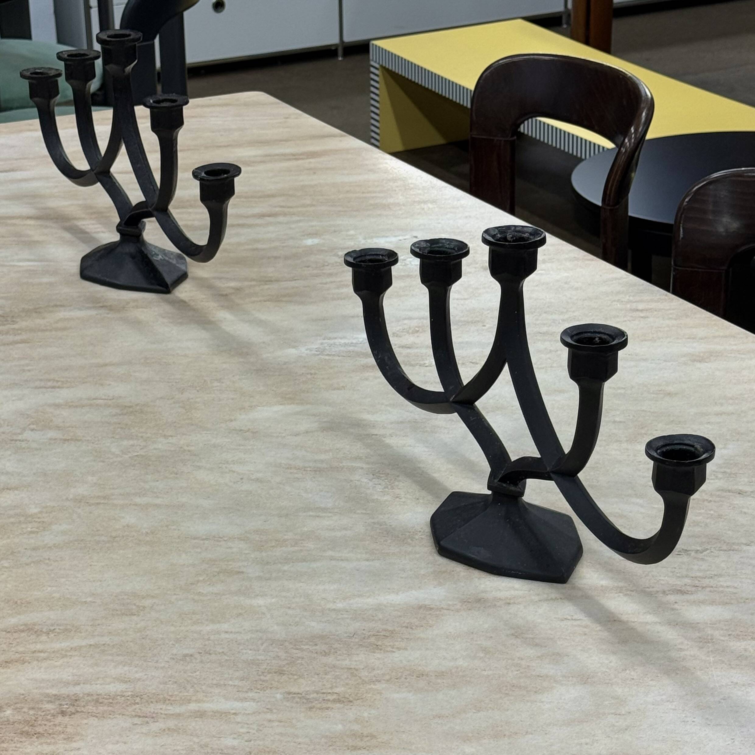 Cast iron vintage candlestick from Giesserei Aachen