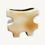 Beige ceramic vase