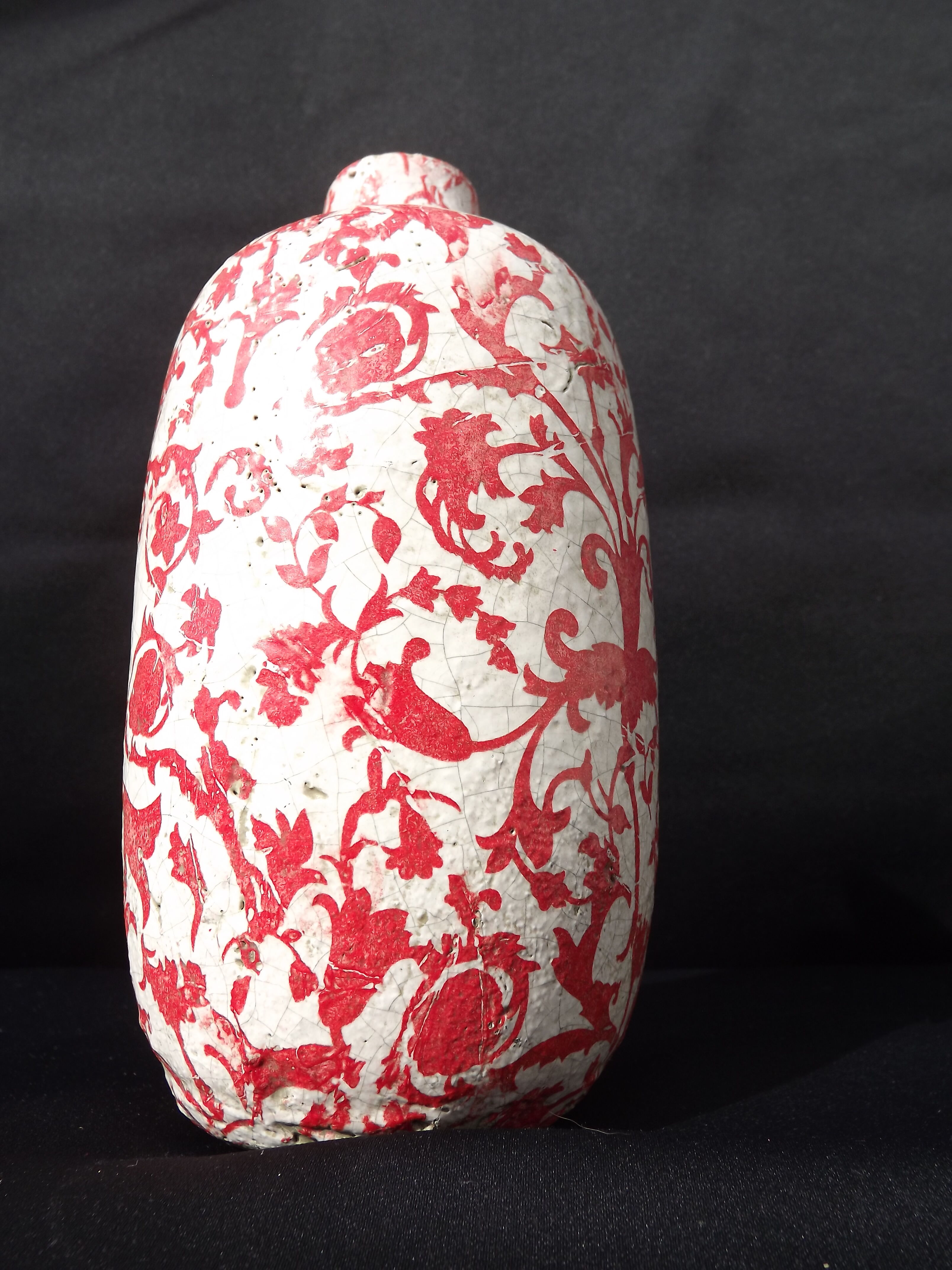 Glazed terracotta vase