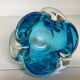 Blue Murano style ashtray dish.