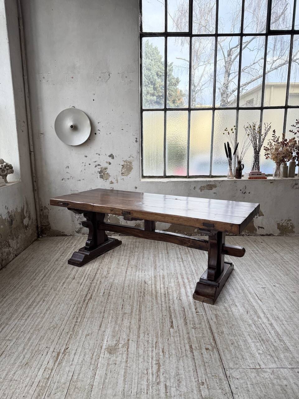 Table de monastère XXL en chêne, 19ème s.