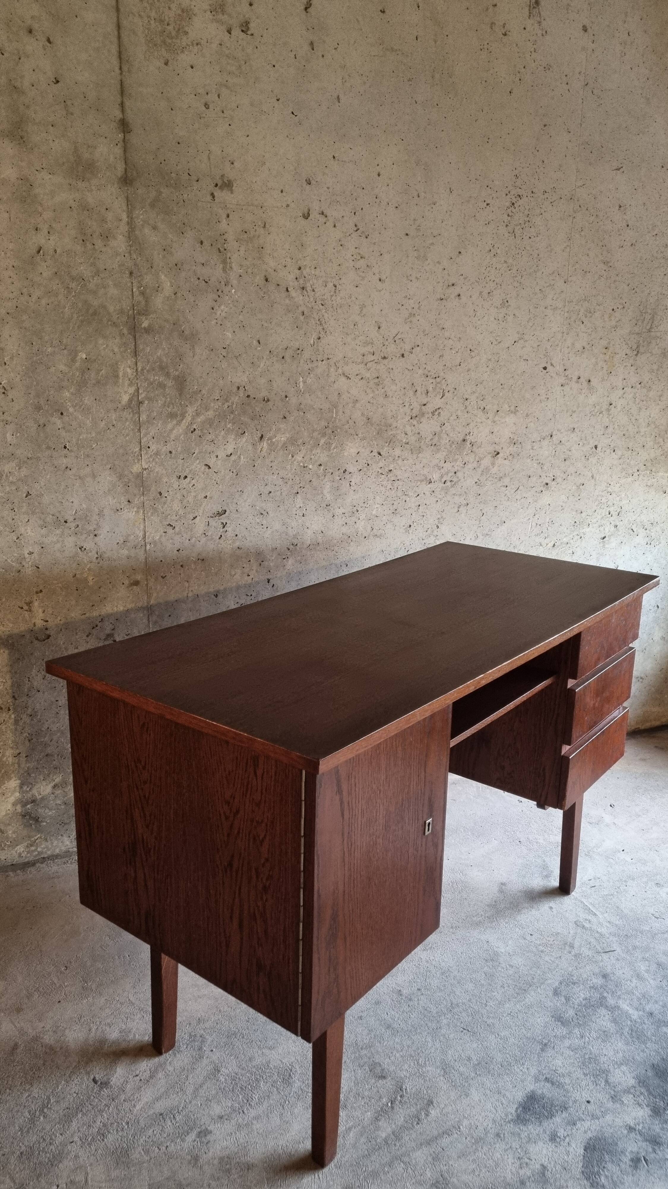 Bureau en placage de palissandre vintage