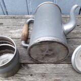 Aluminum and wood coffee pot