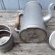 Aluminum and wood coffee pot