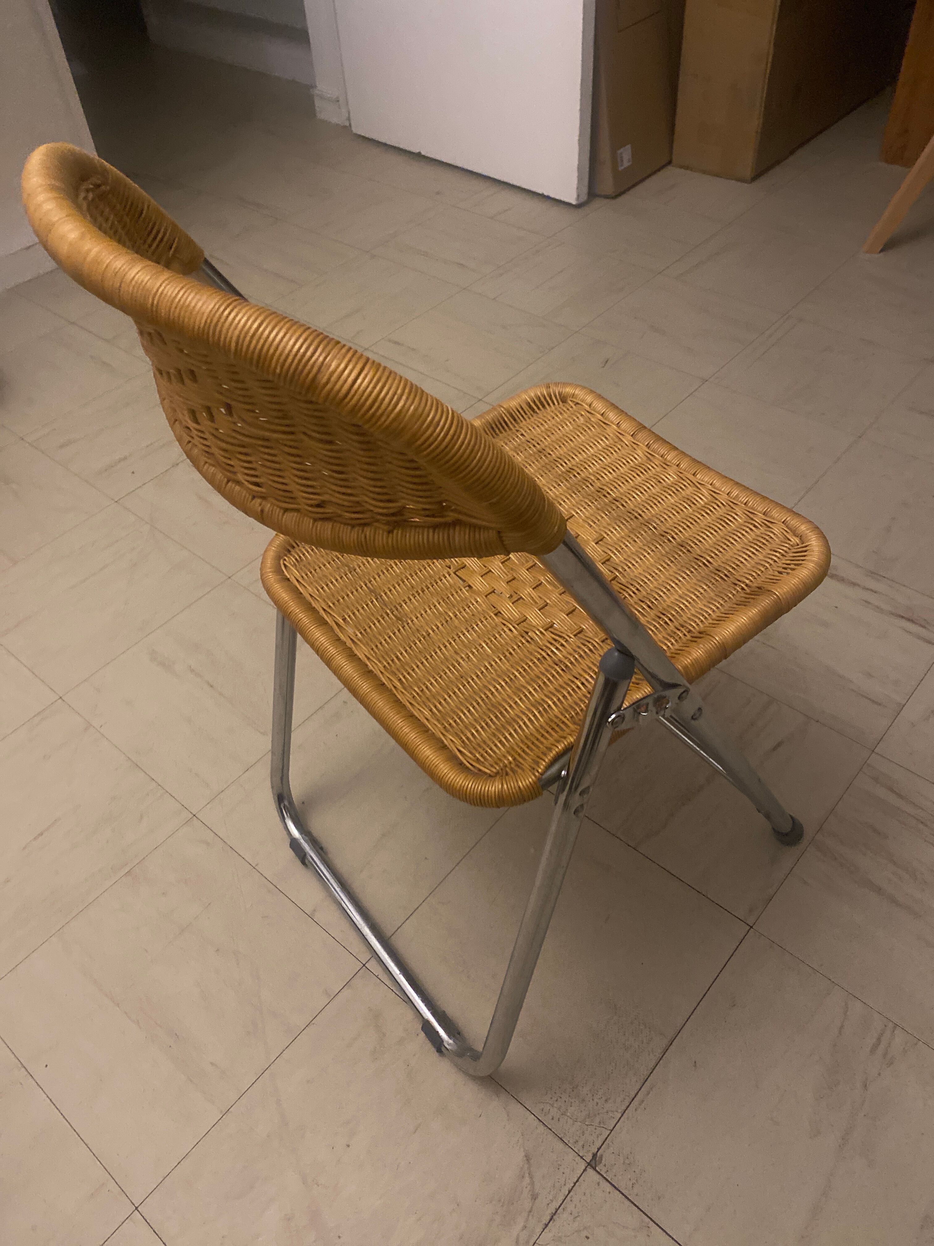 Rattan folding chair