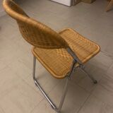 Chaise pliante en rotin