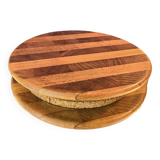 Vintage trivet in olive wood
