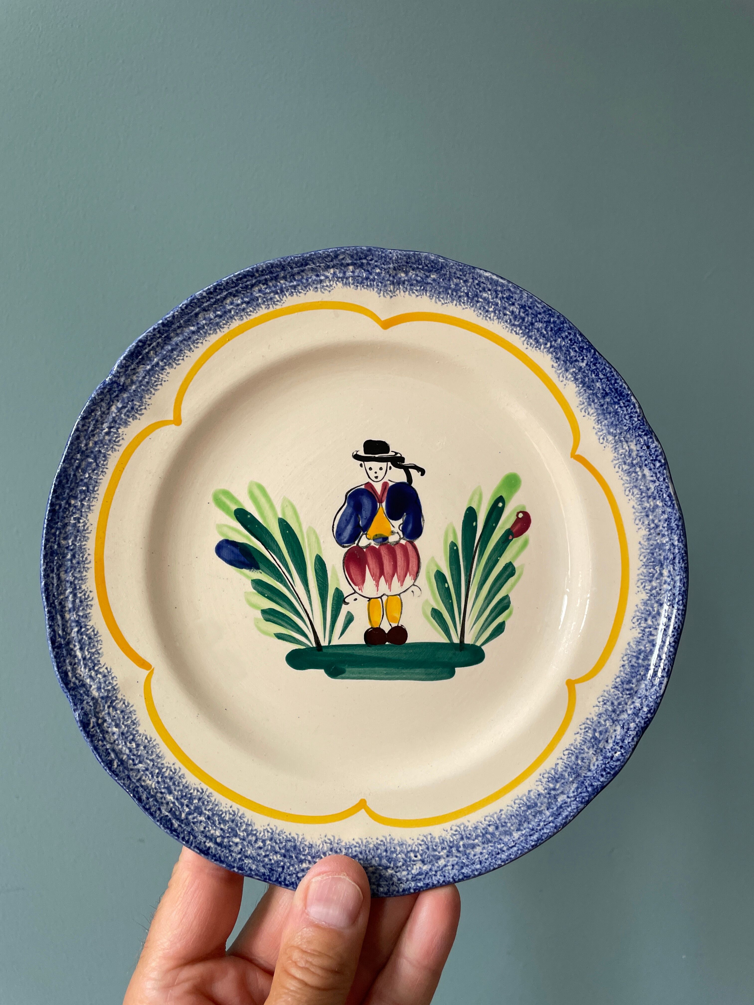 Set of 3 old plates MBFA Pornic, peninsula of Rhuys