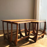Sets of 3 teak coffee tables edition G plan from the 1960s.