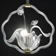 Art Deco transparent Barovier e Toso light with flowers, 1940s
