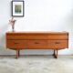 Teak sideboard/commode with 6 drawers