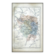 Map of Seine-et-Oise, France. Antique printed in 1889.