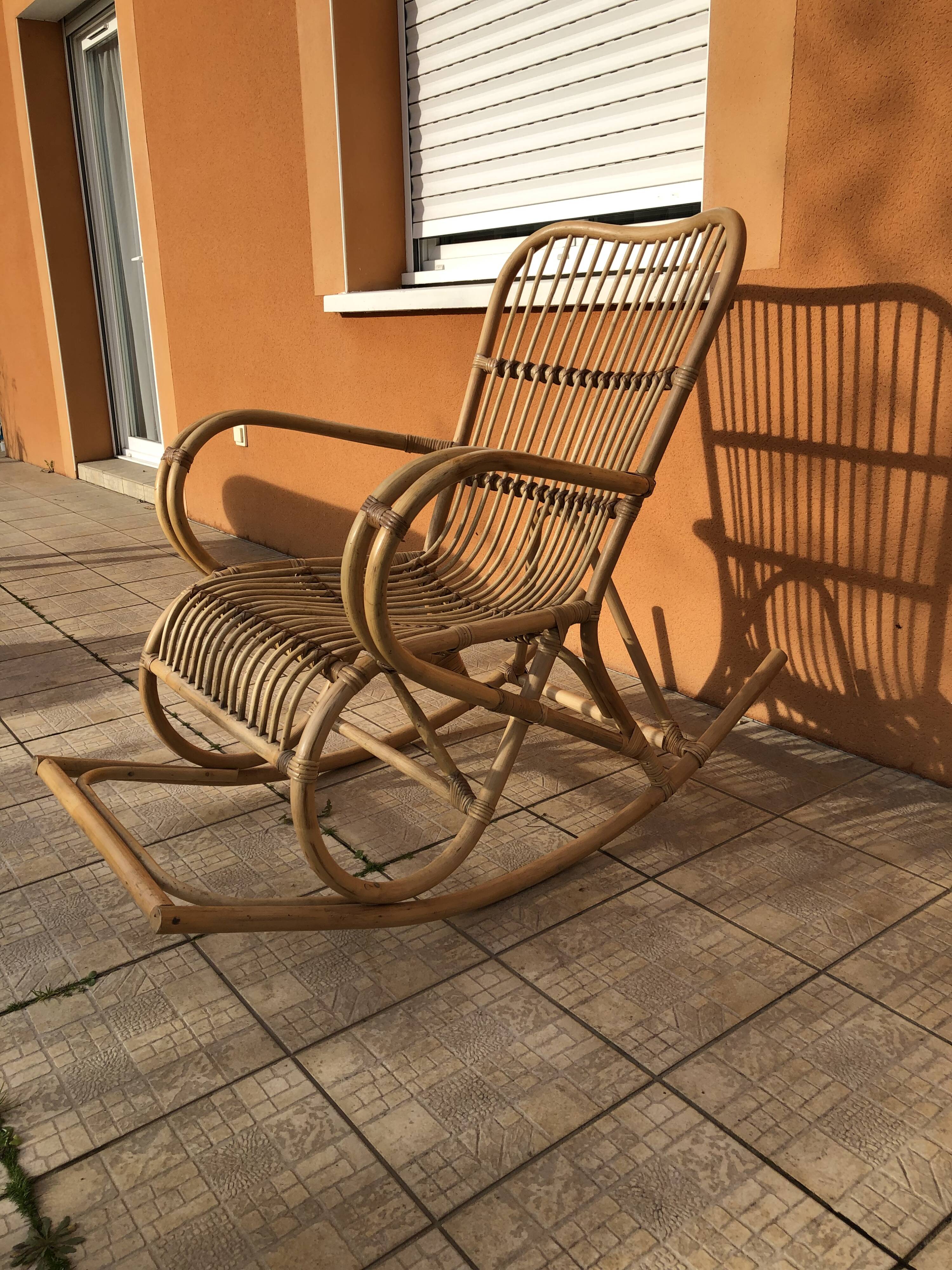 Rattan rocking chair