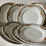 8 Saint Amand dessert plates, Cotentin service