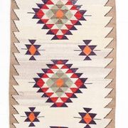 3x10 Kilim Purple Cream Vintage Runner Rug 91x314Cm