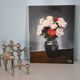 Painting Bouquet, still life, signed Marlier
