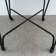 Wood and metal dessert trolley on wheels, vintage Eiffel leg, made in France 1960.