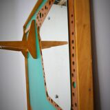 Mid-Century  Wall Mounted Coat Rack Czechoslovakia , 1970's