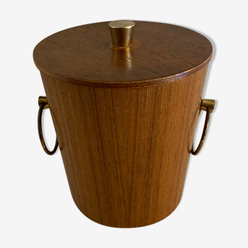 Teak and brass ice bucket, 1960