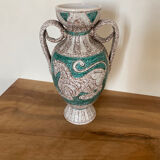 Fratelli Fanciullacci turquoise green horse ceramic vase