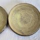 Set of 6 dessert plates in brutalist stoneware from the 1970s.