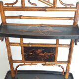 Perret and Vibert shelf in bamboo and Japanese lacquer