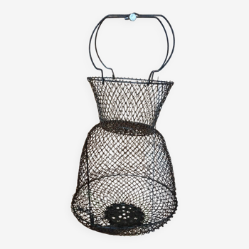 Old Fishing Net Vintage Foldable Metal Basket