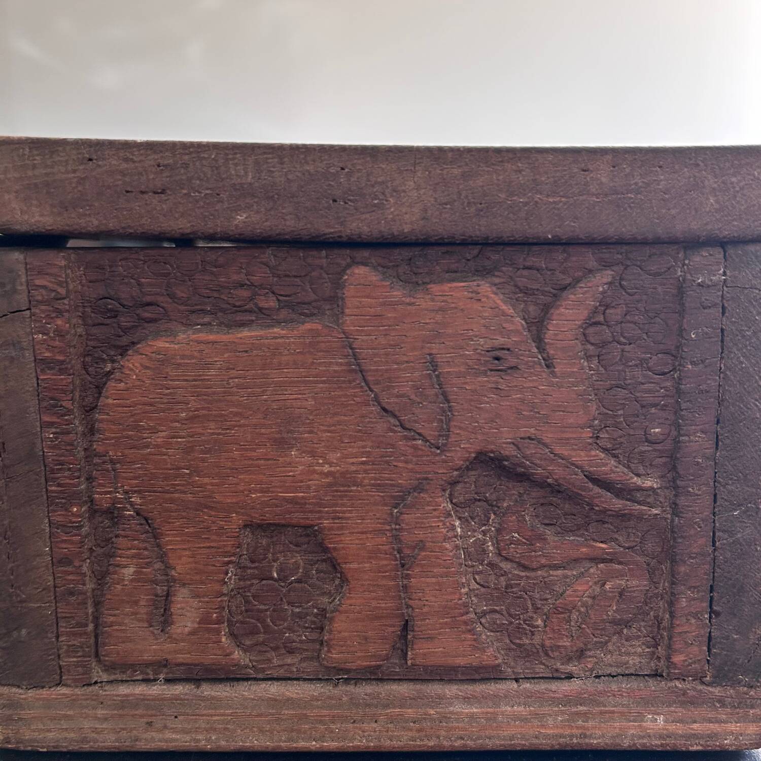 Small carved ethnic chest