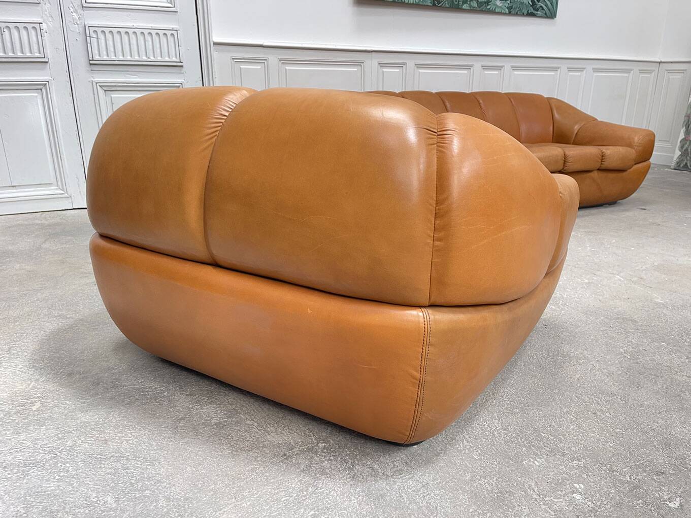 Burov leather living room set