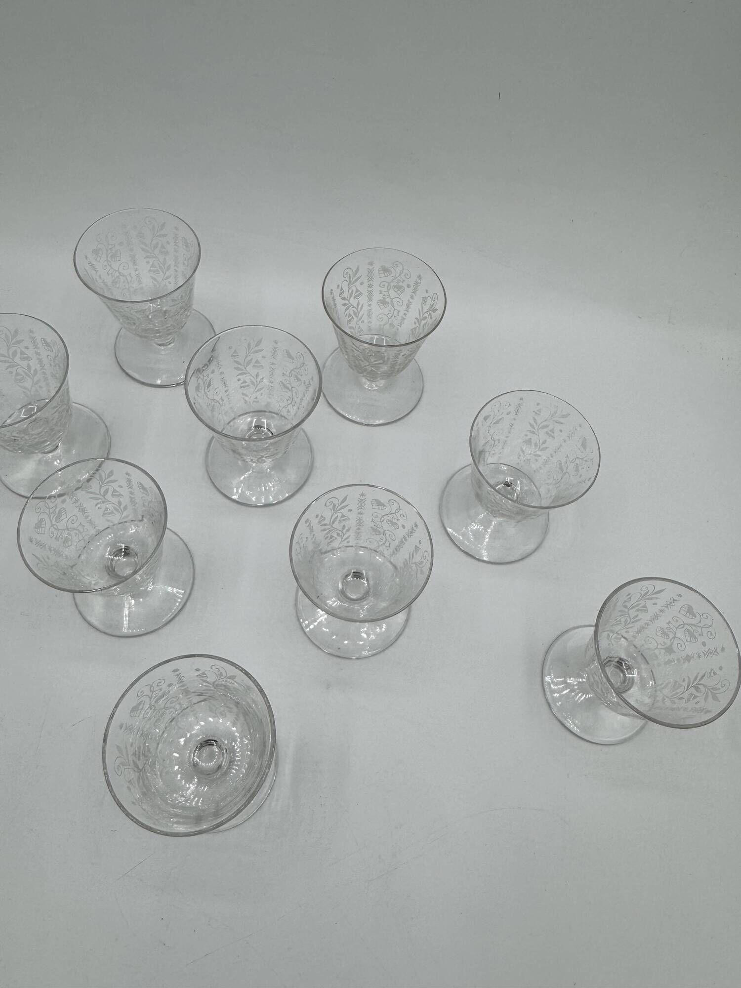 Set of 10 Crystal Liqueur Glasses from Baccarat – Argentina Model, 1940