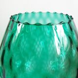 Vase verre Empoli vert anglais