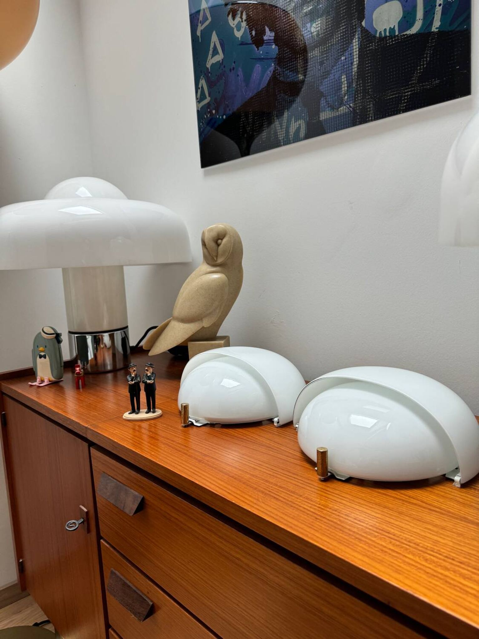 Vintage Murano glass wall lamp by Vico Magistretti for Artemide / Mania / Space Age