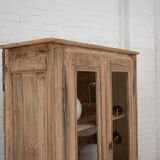 Two-door walnut showcase, 19th