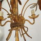 ancien lustre 3 branches en métal doré
