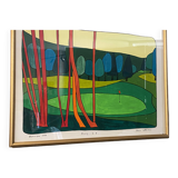 Painting Golf Annecy 1977 Pierre Wittmann