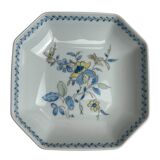 Octagonal empty pocket dish, hand-decorated earthenware, 20th century.