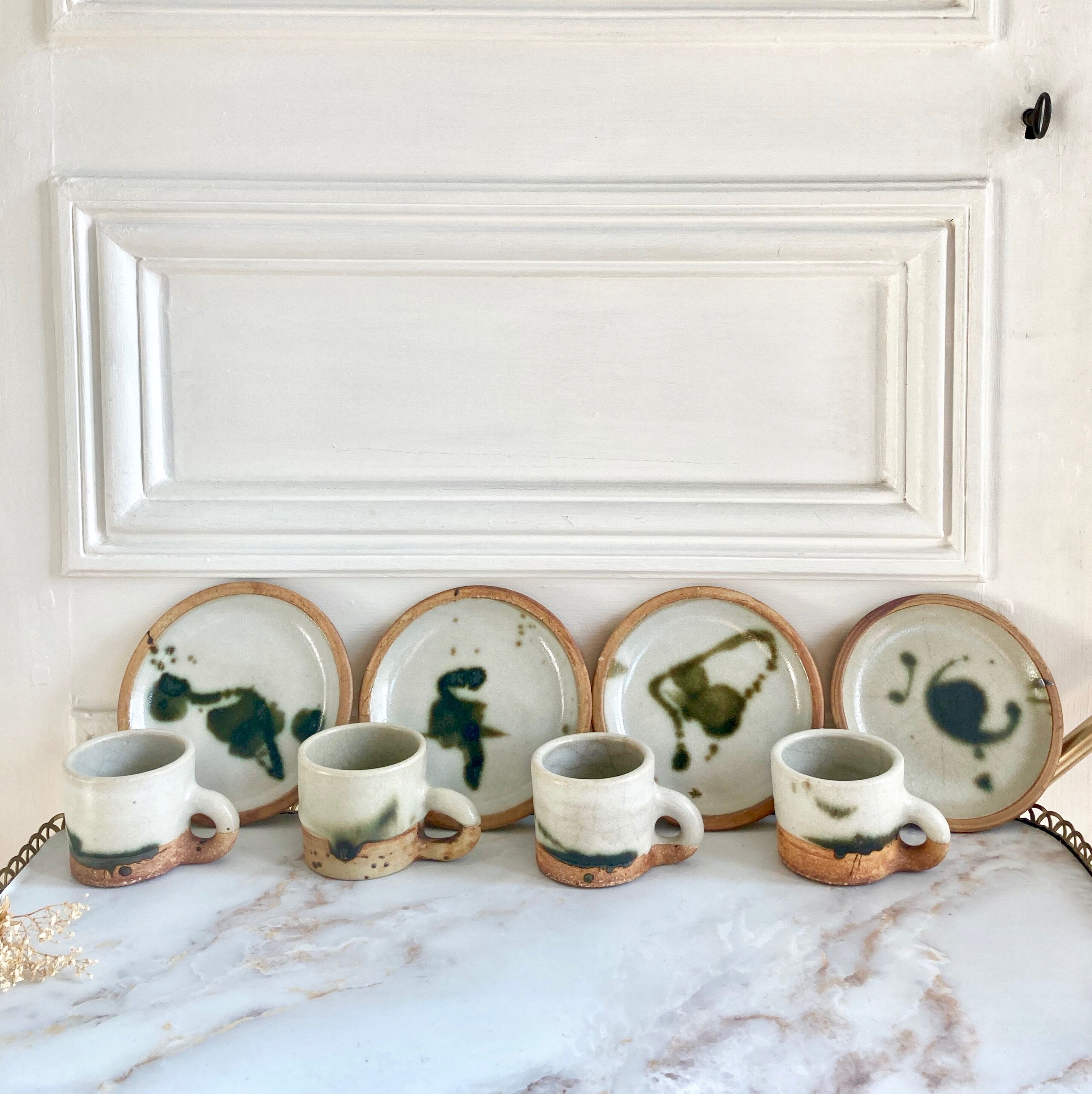 Coffee cups Pottery of La Colombe Madeleine Brault