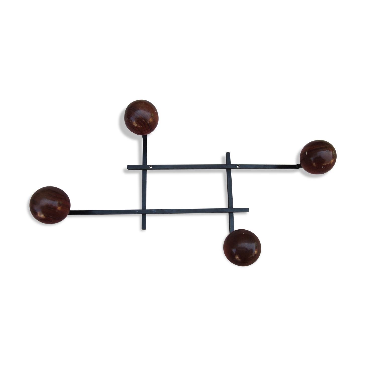 Vintage coat rack with wooden balls