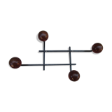 Vintage coat rack with wooden balls