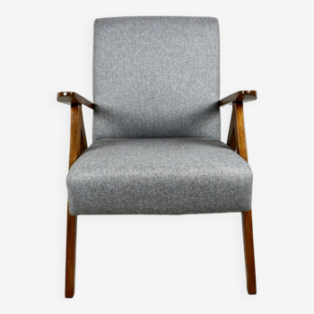 Vintage Grey Tweed Var Lounge Chair, 1970s