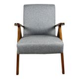 Vintage Grey Tweed Var Lounge Chair, 1970s