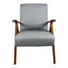 Fauteuil lounge Var vintage en tweed gris, 1970s