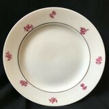 Lot of 6 plates a dessert langenthal Swiss porcelain decor pink flowers