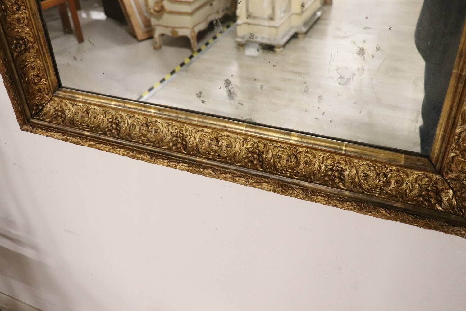 Golden Wood Wall Mirror
