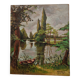 Tableau ancien huile sur bois années 50