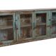 Old sideboard burmese teak enfilade blue-grey patina