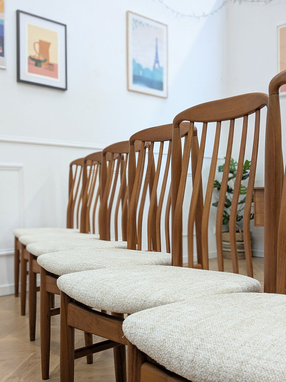6 Scandinavian Benny Linden chairs