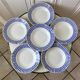 Lot of 6 hollow plates digoin sarreguemines model "monique" 30s