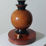 Turned wooden Art Deco table lamp